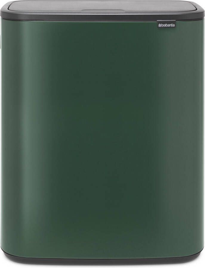 Brabantia Bo Touch Bin afvalemmer 2 x 30 liter met 2 kunststof binnenemmers Pine Green - Foto 2