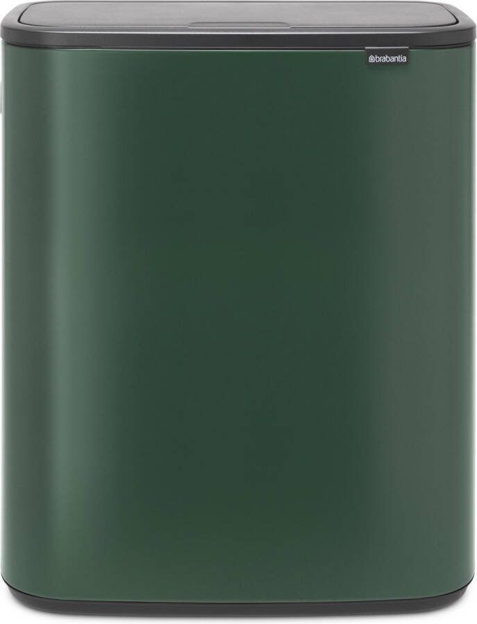 Brabantia Bo Touch Bin afvalemmer 2 x 30 liter met 2 kunststof binnenemmers Pine Green