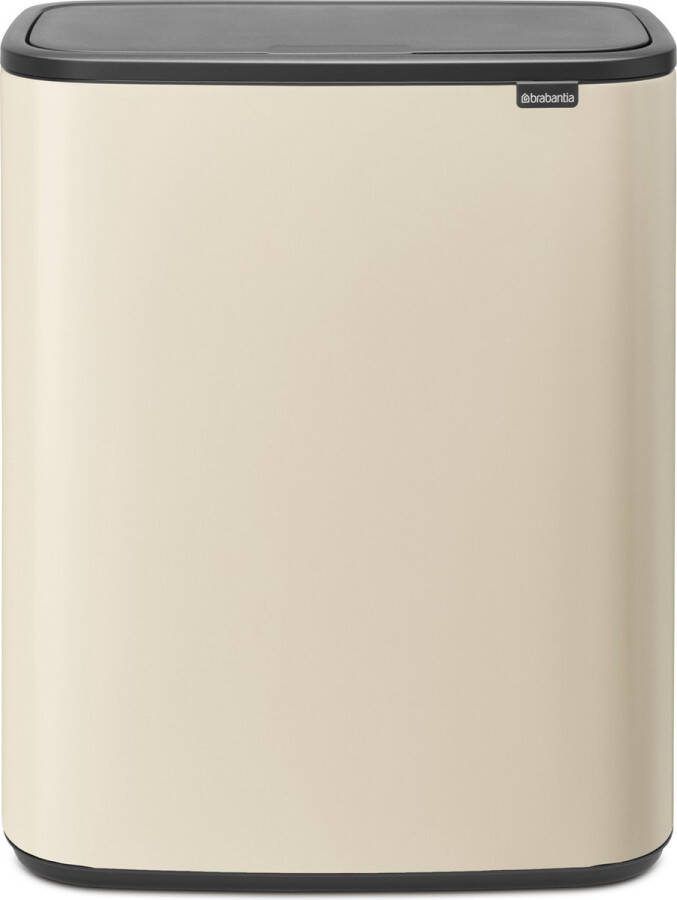 Brabantia Bo Touch Bin Prullenbak 2 x 30 liter Afvalscheiding Soft Beige
