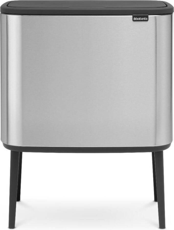 Brabantia Bo Touch Bin Prullenbak 3 x 11 liter Afvalscheiding Matt Steel Fingerprint Proof