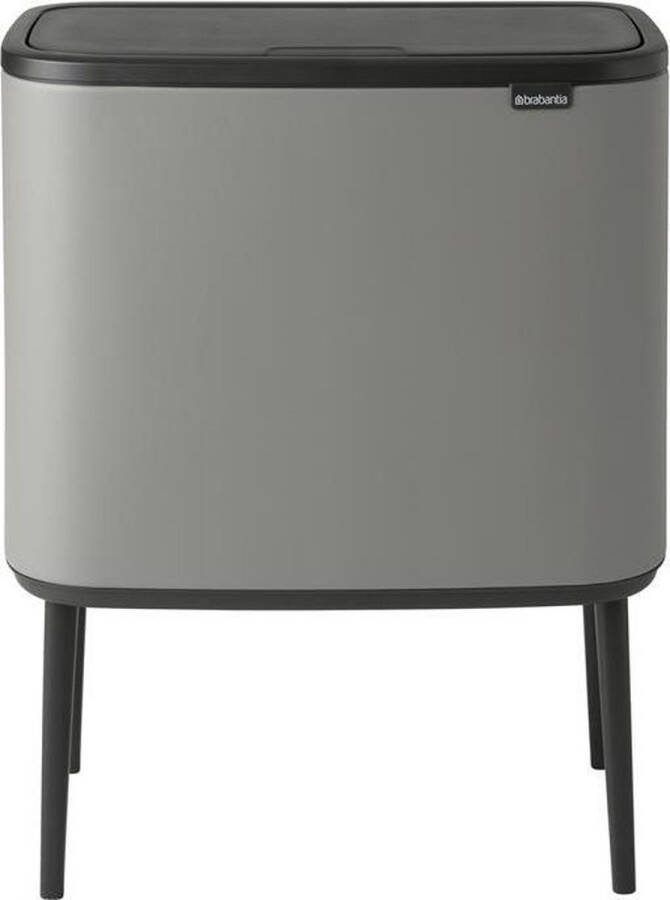Brabantia Bo Touch Bin Prullenbak 3 x 11 liter Afvalscheiding Mineral Concrete Grey