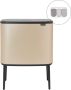 Brabantia Bo Touch Bin Prullenbak 11 + 23 liter Afvalscheiding Metallic Gold - Thumbnail 2