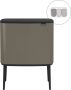 Brabantia Bo Touch Bin Prullenbak 3 x 11 liter Afvalscheiding Platinum - Thumbnail 1