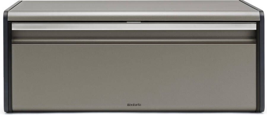 Brabantia broodtrommel met klepdeksel platinum