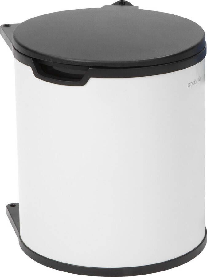 Brabantia Built-in Bin inbouwemmer 15 liter met kunststof binnenemmer White Black