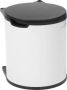 Brabantia Built-in Bin inbouwemmer 15 liter met kunststof binnenemmer White Black - Thumbnail 1