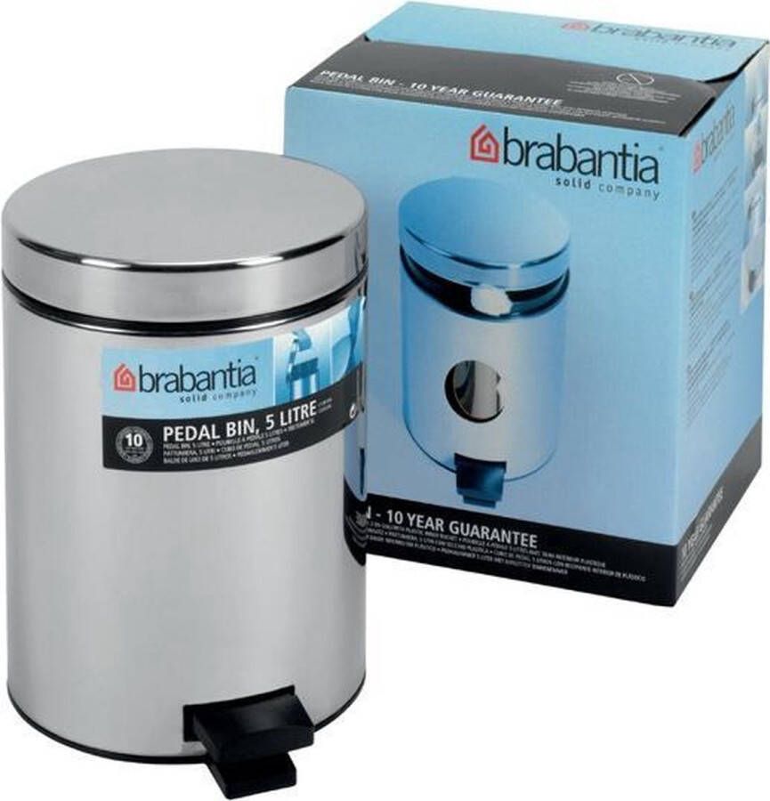 Brabantia Classic Prullenbak 5 l Brilliant Steel