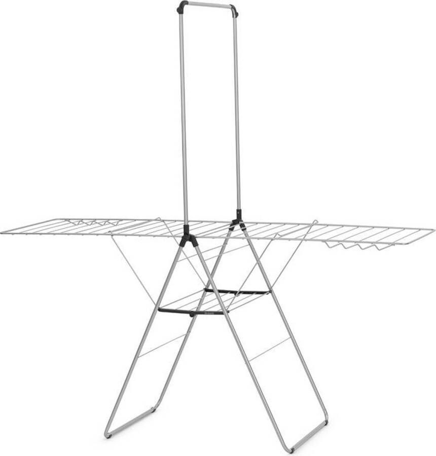 Brabantia HangOn Droogrek 25 meter met Stang Metallic Grey