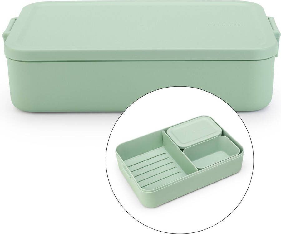 Brabantia Make & Take Bento Lunchbox incl Bentobox- Large Kunststof Jade Green