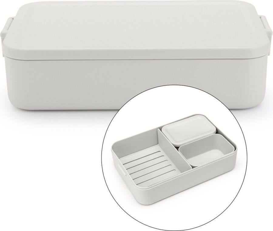 Brabantia Make & Take Bento Lunchbox incl. Bento Box Large Kunststof Light Grey