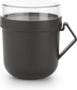 Brabantia Make & Take Soepbeker To Go 0 6 l Kunststof Dark Grey