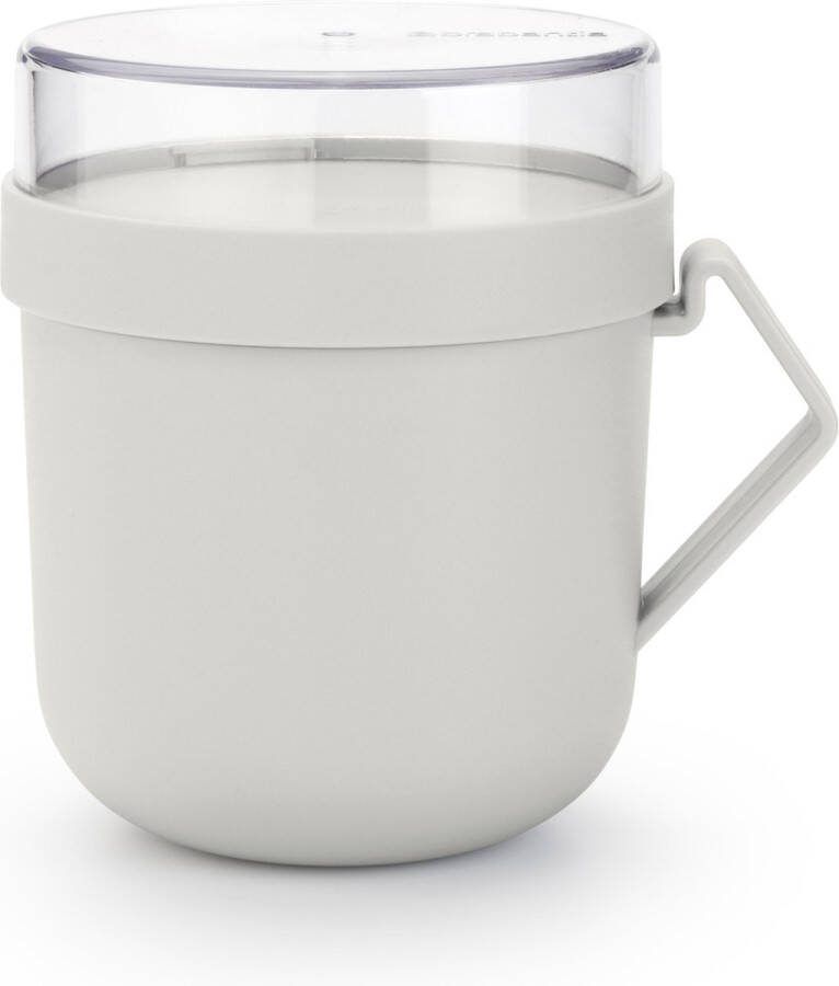 Brabantia Make & Take Soepbeker to Go 0 6 L Magnetron Light Grey
