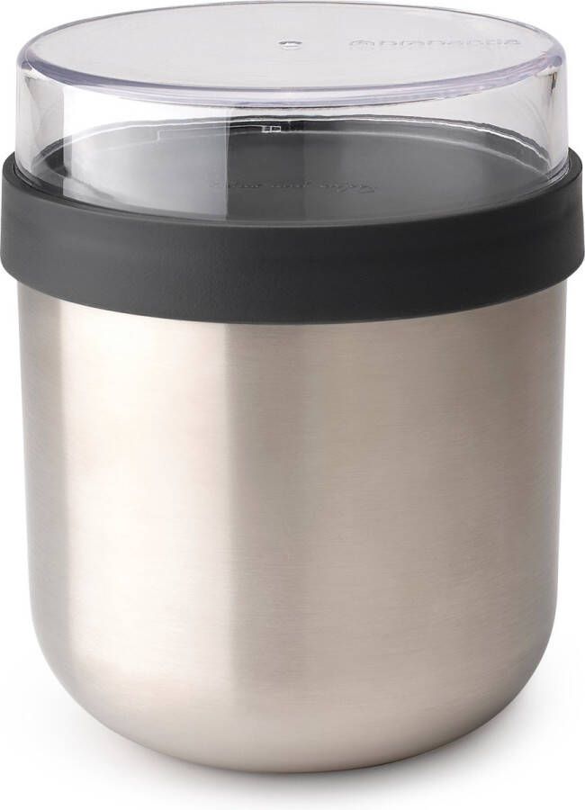 Brabantia Make & Take Thermosbeker Lunchbeker 0 5 l Dark Grey