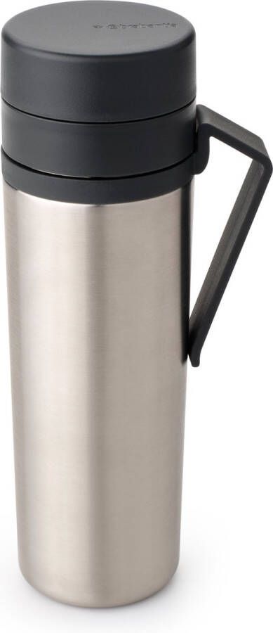 Brabantia Make & Take Thermosfles Koffiebeker To Go 500 ml Dark Grey