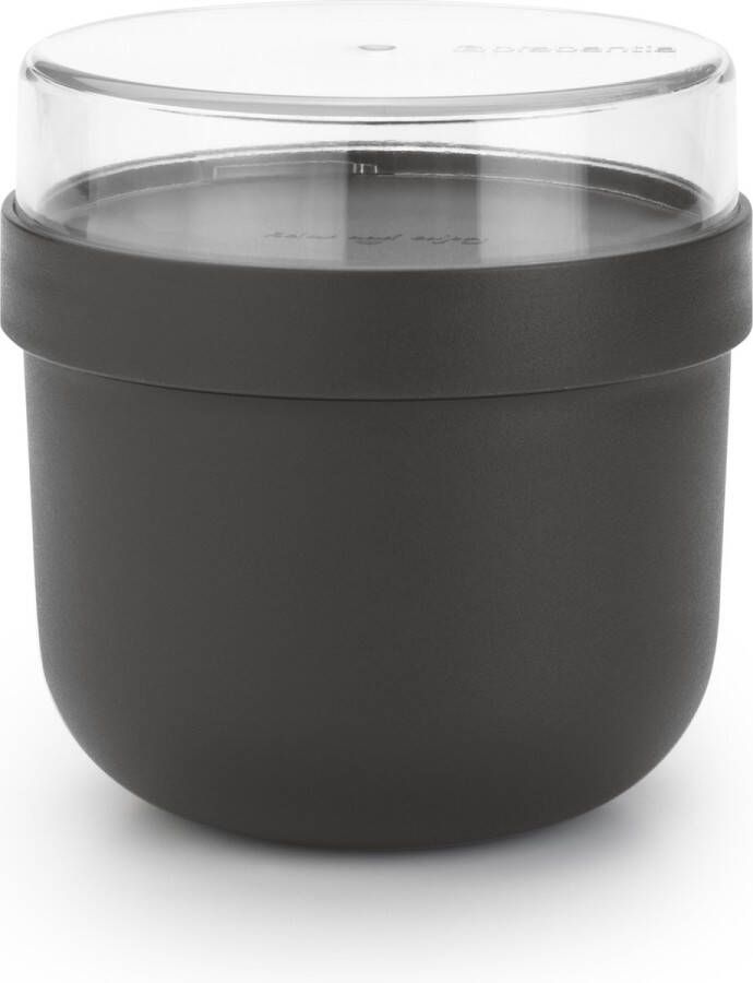 Brabantia Make & Take Yoghurt Beker To Go 0 5 l Kunststof Dark Grey