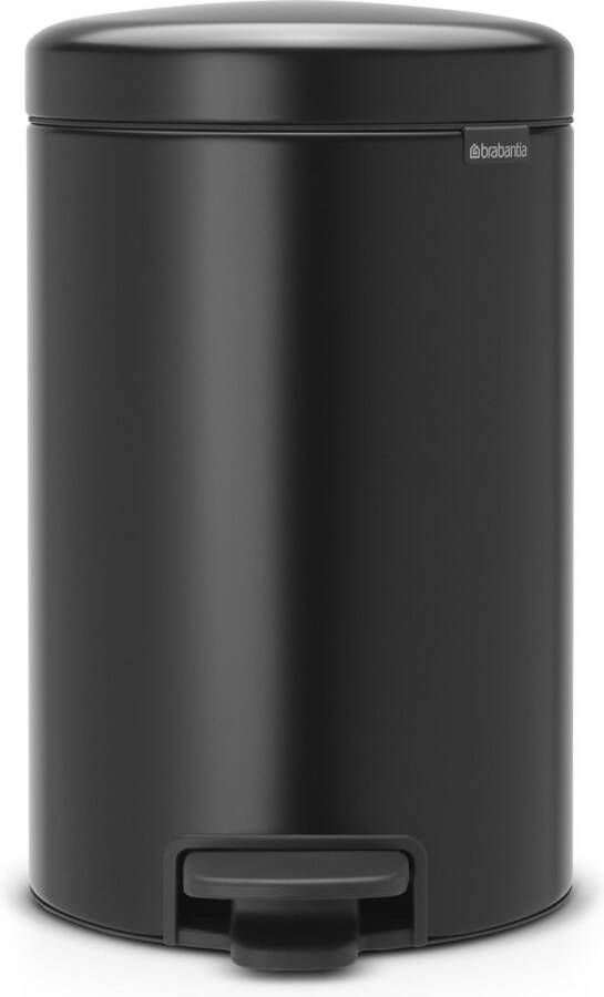 Brabantia newIcon pedaalemmer 12 liter met kunststof binnenemmer Matt Black
