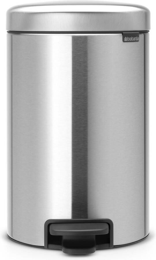 Brabantia newIcon pedaalemmer 12 liter met kunststof binnenemmer Matt Steel