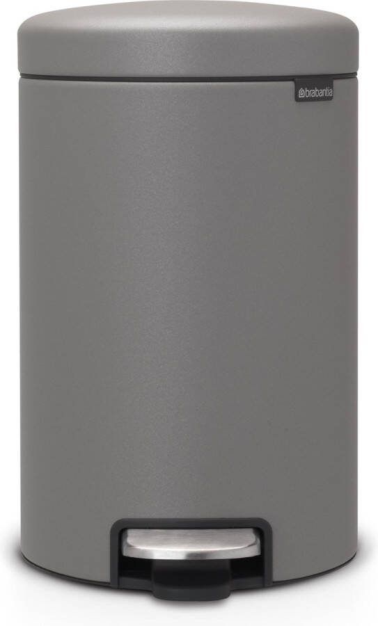 Brabantia pedaalemmer Newlcon 12 liter mineral concrete grey