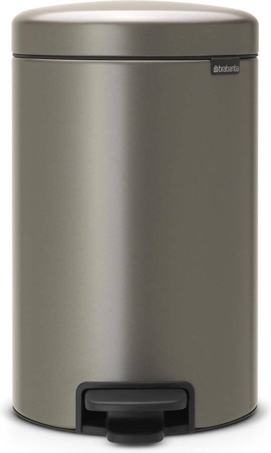Brabantia newIcon pedaalemmer 12 liter met kunststof binnenemmer Platinum