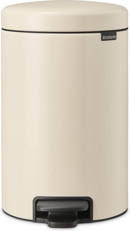 Brabantia NewIcon pedaalemmer 12 liter met kunststof binnenemmer Soft Beige