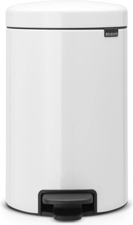 Brabantia newIcon pedaalemmer 12 liter met kunststof binnenemmer White