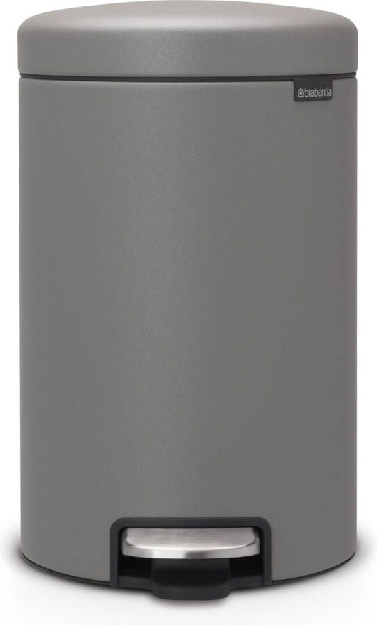 Brabantia newIcon Sense of Luxury Prullenbak 12 l Mineral Concrete Grey