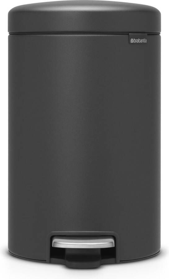 Brabantia newIcon pedaalemmer 12 liter met kunststof binnenemmer Mineral Infinite Grey