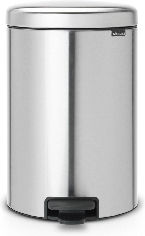 Brabantia newIcon pedaalemmer 20 liter met kunststof binnenemmer Matt Steel Fingerprint Proof