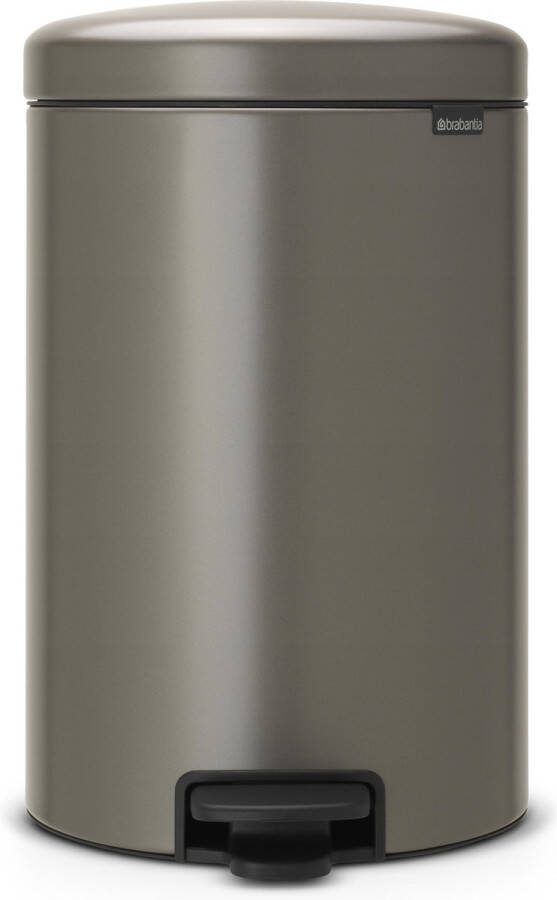 Brabantia newIcon pedaalemmer 20 liter met kunststof binnenemmer Platinum