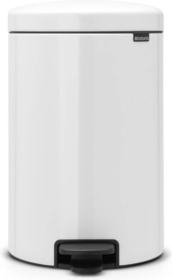 Brabantia newIcon pedaalemmer 20 liter met kunststof binnenemmer White
