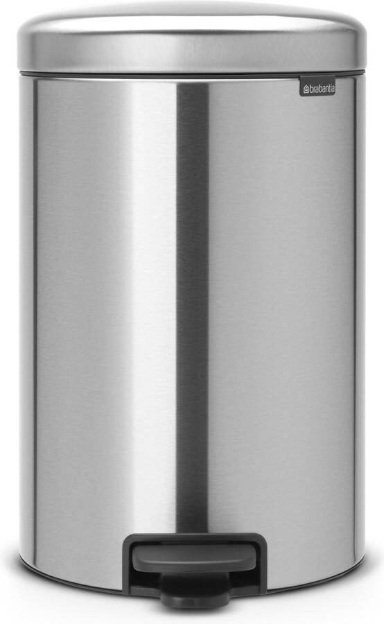 Brabantia Pedaalemmer 20 liter 'newIcon' met kunststof binnenemmer Matt Steel