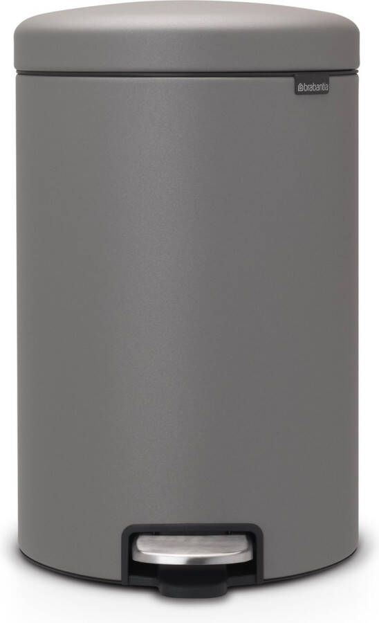 Brabantia newIcon Sense of Luxury Prullenbak 20 l Mineral Concrete Grey