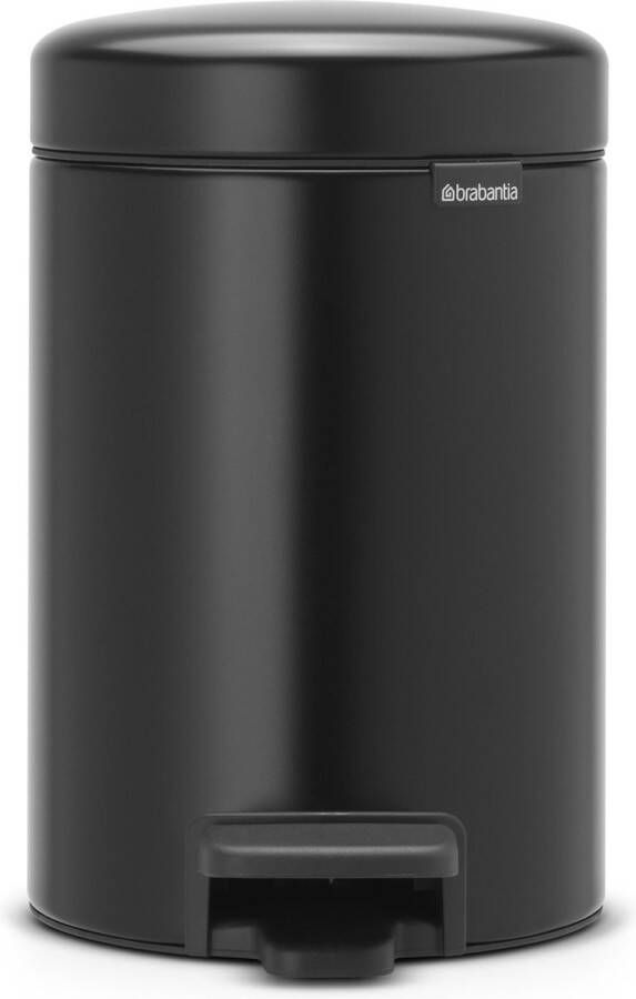 Brabantia newIcon pedaalemmer 3 liter met kunststof binnenemmer Matt Black