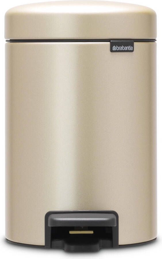 Brabantia newIcon pedaalemmer 3 liter met kunststof binnenemmer Champagne