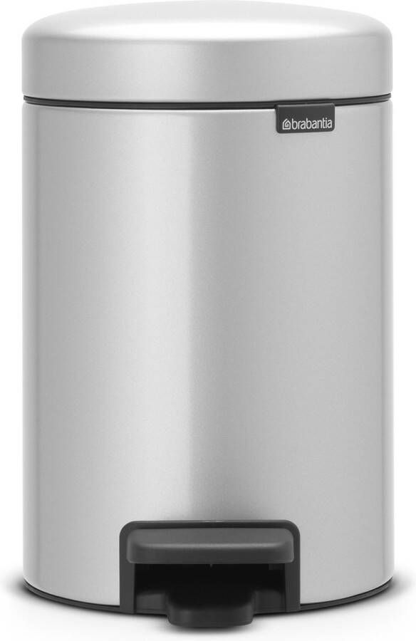 Brabantia pedaalemmer newlcon 3 liter metallic grey