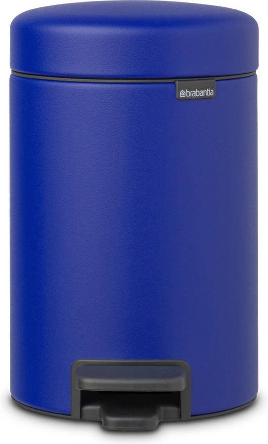 Brabantia NewIcon pedaalemmer 3 liter met kunststof binnenemmer Mineral Powerful Blue