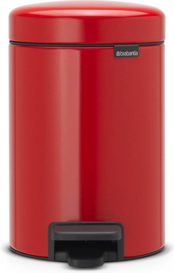 Brabantia newIcon pedaalemmer 3 liter met kunststof binnenemmer Passion Red