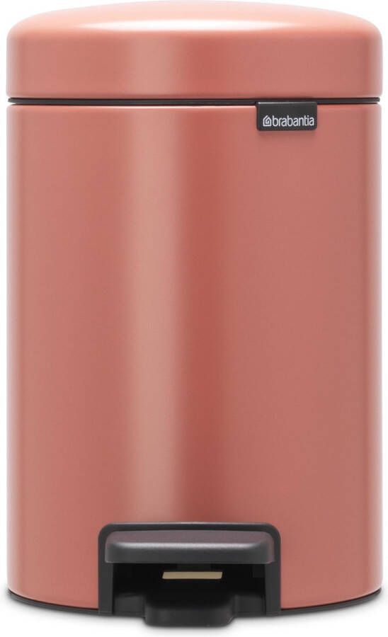 Brabantia newIcon pedaalemmer 3 liter met kunststof binnenemmer Terracotta Pink