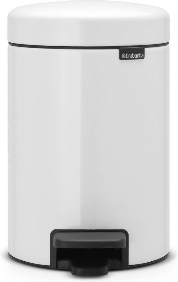 Brabantia newIcon pedaalemmer 3 liter met kunststof binnenemmer White