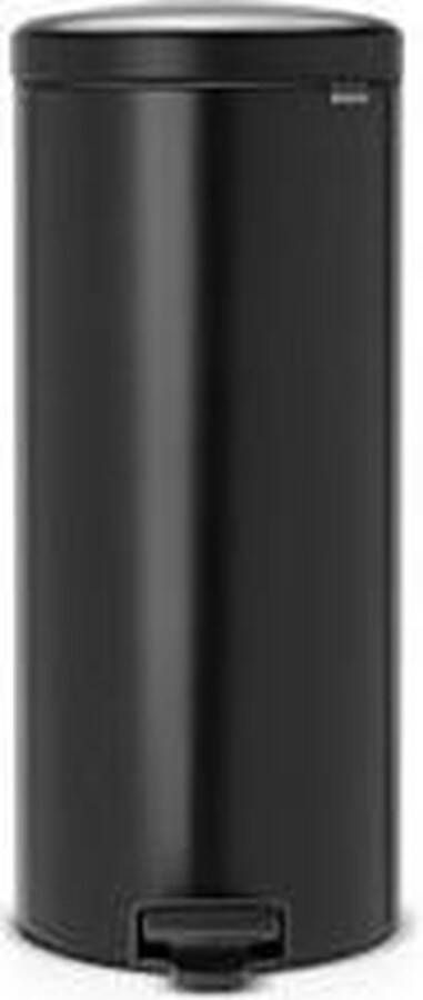 Brabantia Pedaalemmer 30 liter 'newIcon' met kunststof binnenemmer Matt Black