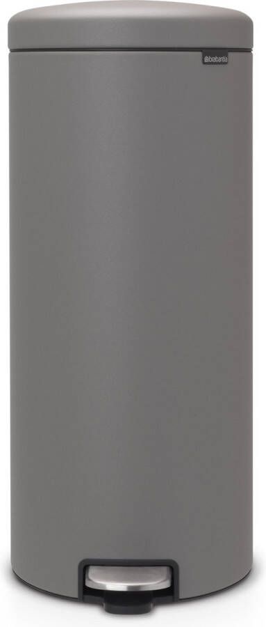 Brabantia newIcon pedaalemmer 30 liter met kunststof binnenemmer Mineral Concrete Grey