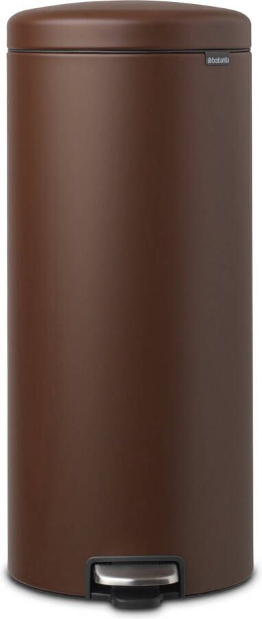 Brabantia NewIcon pedaalemmer 30 liter met kunststof binnenemmer Mineral Cosy Brown