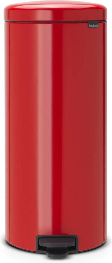 Brabantia Pedaalemmer 30 liter 'newIcon' met kunststof binnenemmer Passion Red