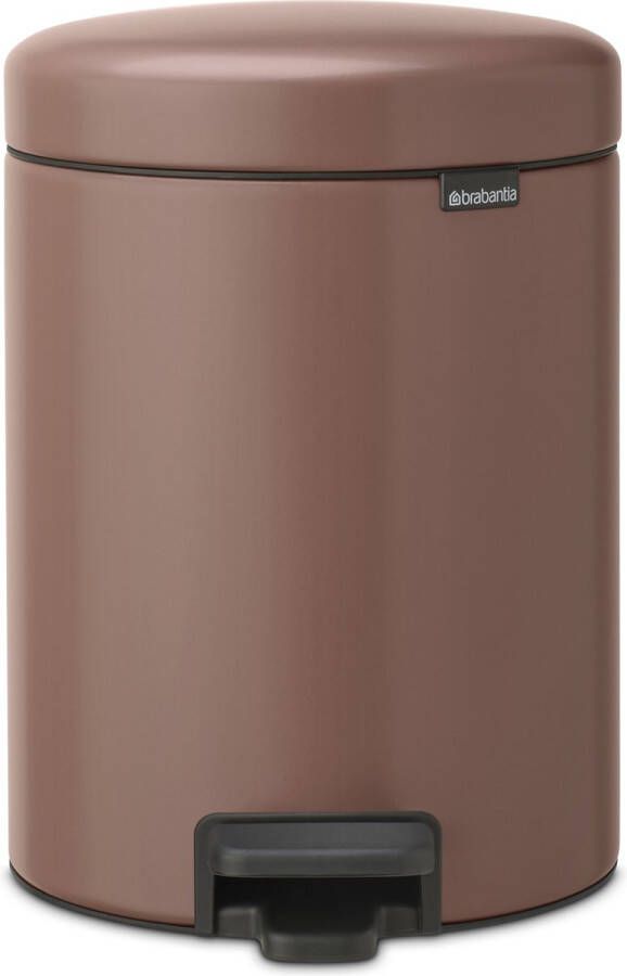 Brabantia newicon pedaalemmer 5 liter satin taupe