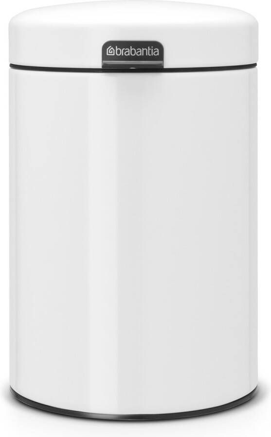 Brabantia newIcon wandafvalemmer 3 liter met kunststof binnenemmer White