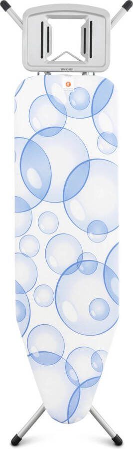 Brabantia Perfect Flow Strijkplank B met Strijkijzerhouder 124 x 38 cm Bubbles