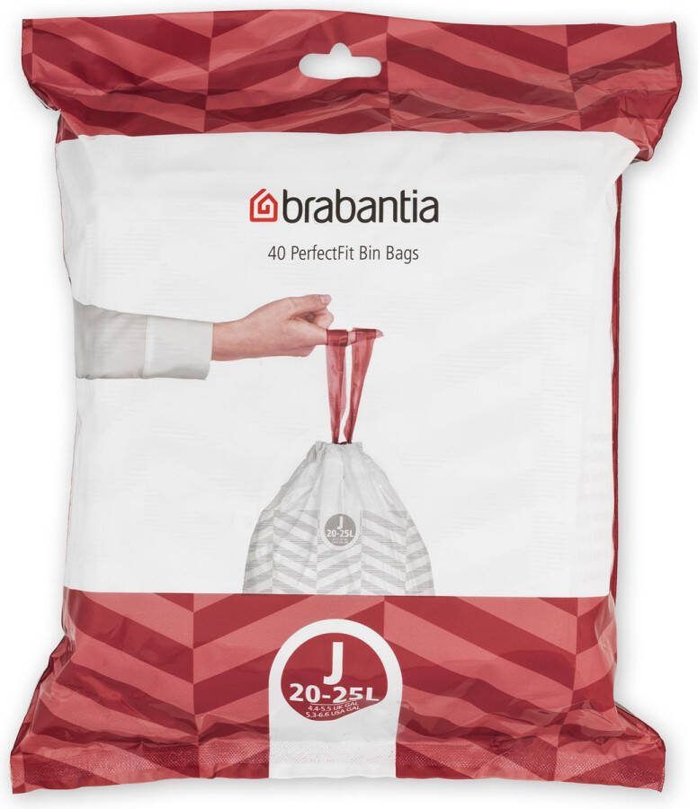 Brabantia PerfectFit Vuilniszakken 20 25 l Code J 40 stuks