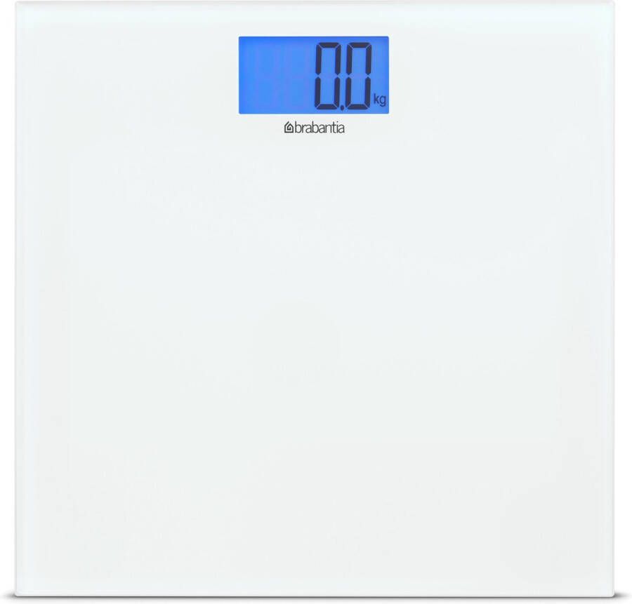 Brabantia Digitale Personenweegschaal Op Batterijen Glas White