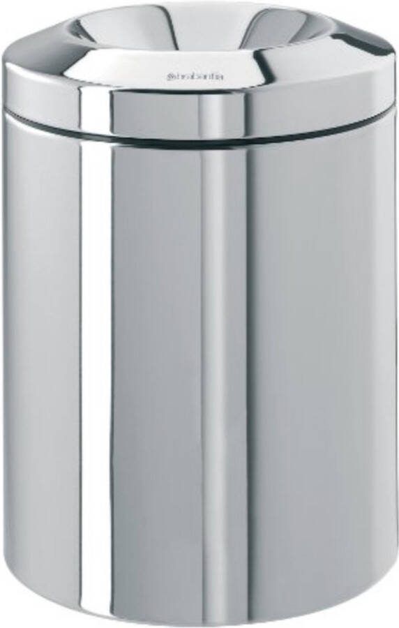 Brabantia Prullenbak met vlamdover 7 liter Brilliant Steel