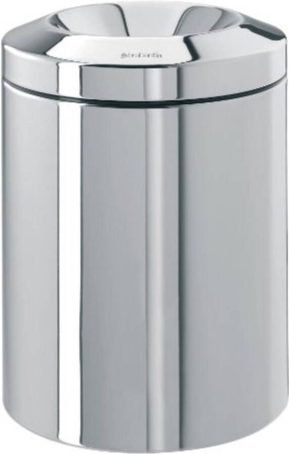 Brabantia Prullenbak 7 liter met vlamdover RWTÜV certificaat Brilliant Steel